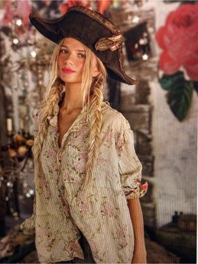 Magnolia Pearl addison shirt with roses